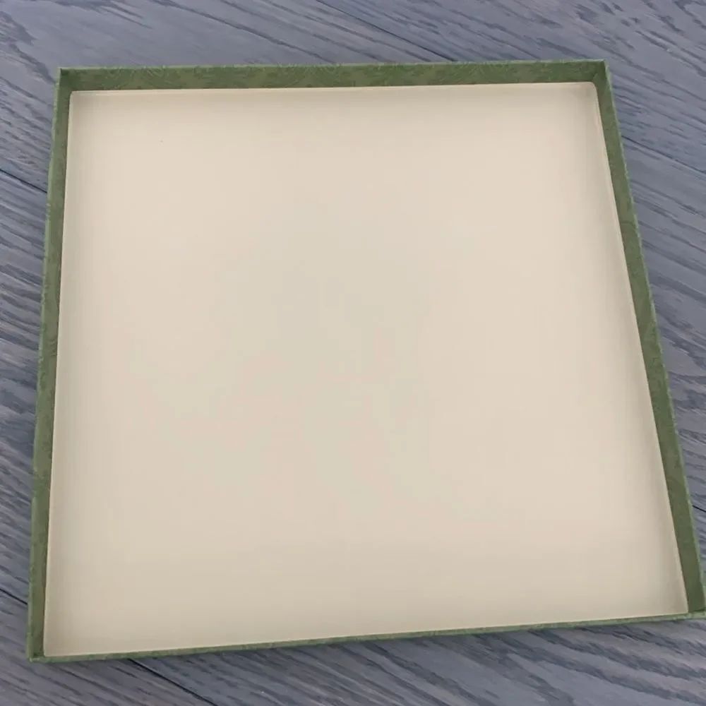 Gucci 10” Square Gift Box Embossed Pattern Shallow Storage Display Box - Picture 5 of 7